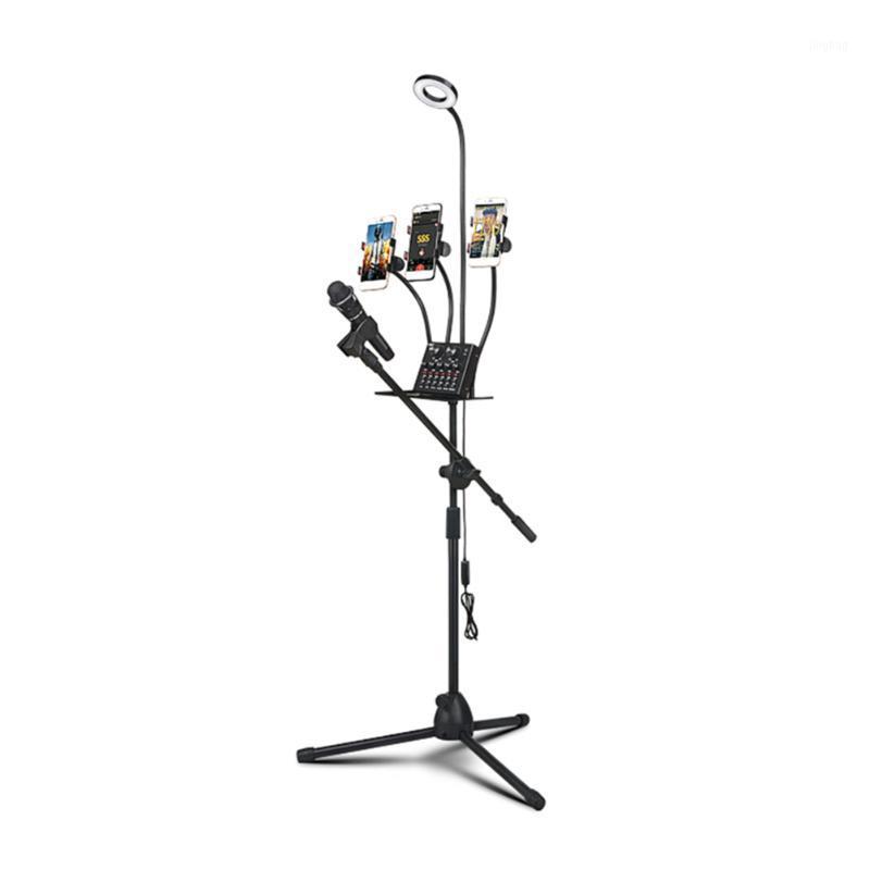 

New Hot Selfie Ring Light with Tripod Stand and 3 Phone Holder LED Circle Lights for Live Streaming Photography Video1