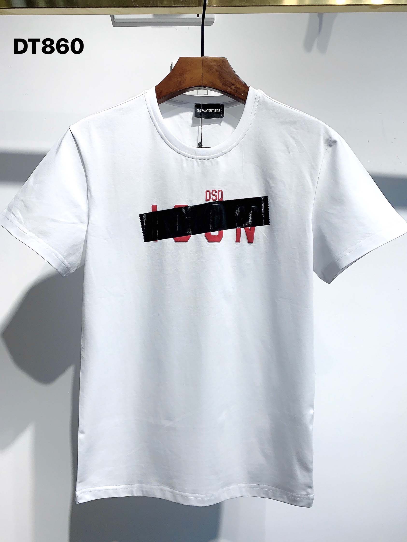 

DSQ PHANTOM TURTLE 2021SS New Mens Designer T shirt Paris fashion Tshirts Summer DSQ Pattern T-shirt Male Top Quality 100% Cotton Top 1166, Black
