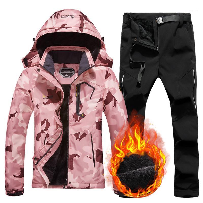 

Women's Ski Suit Winter Thermal Warm Jacket Pants Set Windproof Waterproof Snowboarding Female Skiing Suits Snow Coat1, Purple pants