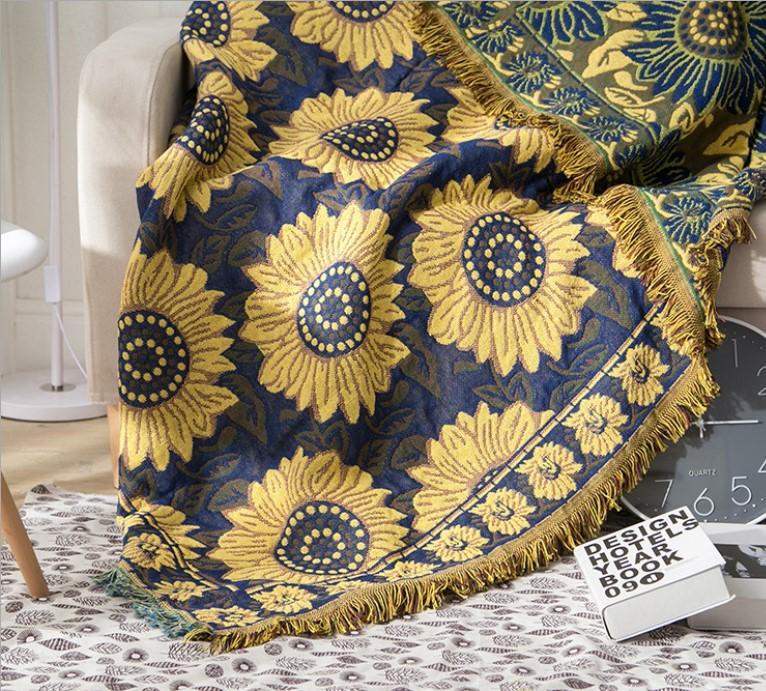 

Multi-Function Decor Aztec Towel Mat Cotton Sofa Bed Chair Blanket Throw Rug Textile Geometry Throw Blanket Sofa Decor