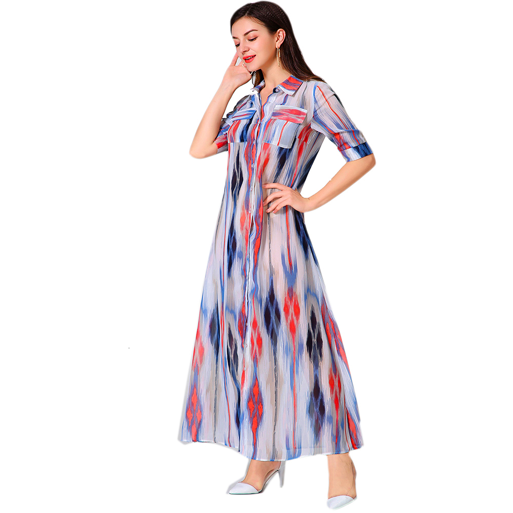 

2021 New Raiow Shirt Short Sleeve Sexy Holiday Summer Casual Night Club Maxi Long Es for Women Clothes X3fl, Green