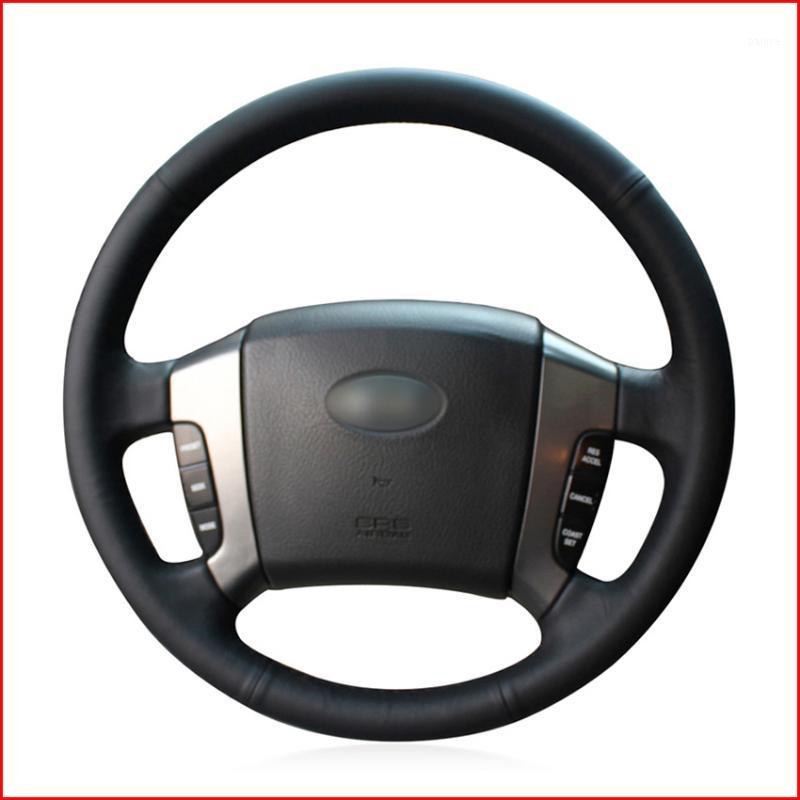 

MEWANT Black Genuine Leather Car Steering Wheel Cover for Kia Sorento 2003 2004 2005 2006 2007 2008 20091