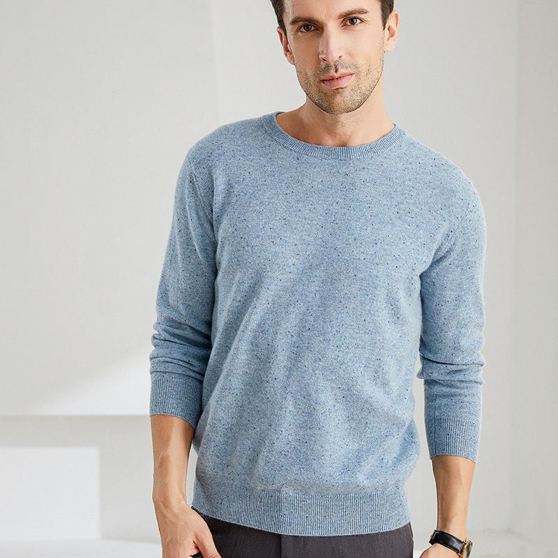 

New Autumn Winter Men's 100% Goat Cashmere Sweaters O-Neck Casual Long Sleeve Pullovers High Quality Fashion Knitted Clothes, Huise