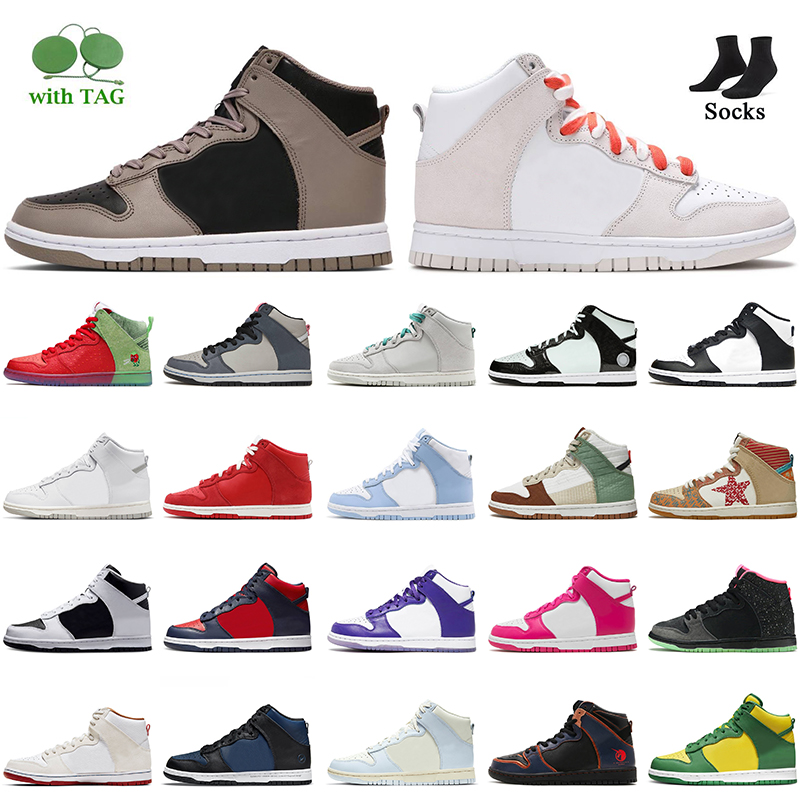 

2022 New SB Dunks Running Shoes High Platform Casual Sneakers Moon Fossil Black White What The All-Star LX Toasty Neutral Grey Fragment With Socks Womens Mens Trainers, A13 aluminum 36-45