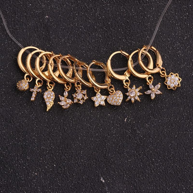 

Hoop & Huggie Fahion Rhinestone Barbell Ear Cartilage Tragus Studs Piercing Earrings Jewelry