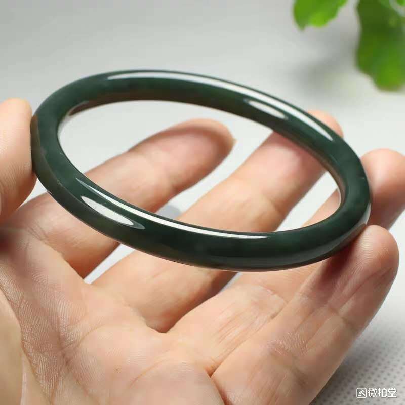 

56-60mm China's xinjiang hetian jade jade bracelet free shipping C2, Black