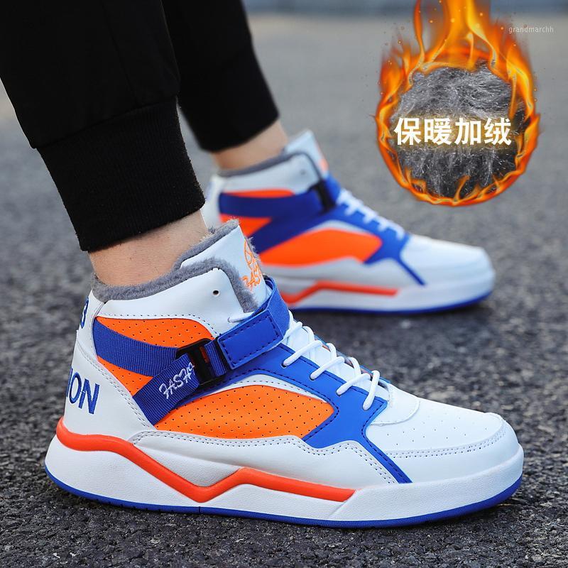 

OLOMM Winter Plus velvet High Top Men's Casual Shoes Comfortable Non-slip Hard-WearingMen Fashion Sneakers TrendPopular MenShoes1, Black