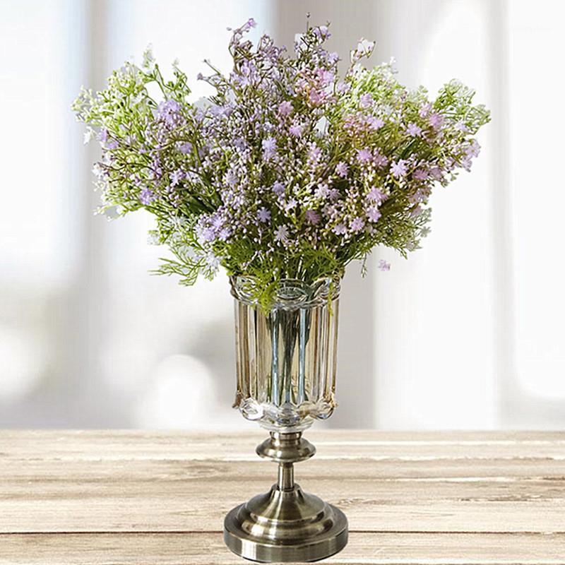 

5 Fork Simulation Plastic Artificial Flower Babysbreath Gypsophila Home Photography DIY Wedding Bouquets Christmas Decoration1, A3