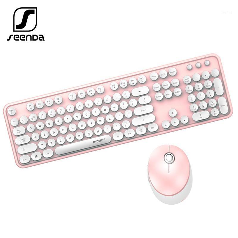 

SeenDa 2.4G Wireless Keyboard and Mouse Set Multimedia Keyboard Mouse Combo Set For Notebook Laptop Mac Desktop PC1