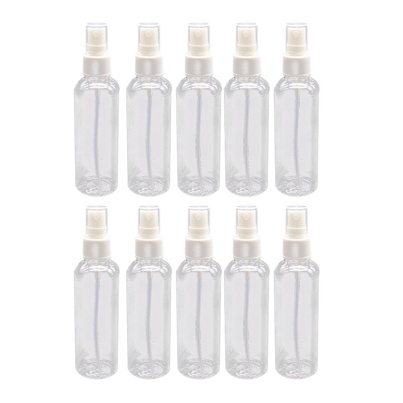 

50PCS 100 Ml Transparent Plastic Perfume Atomizer Small MIni Empty Spray Refillable Bottle Travel Bottles Set