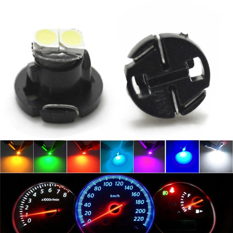 

10pcs/Lot NW6 T4.2 2SMD LED Instruments Panel Dashboard Cluster Gauges Neo Wedge Bulb White Ice Blue Red Green Yellow Pink Light, As pic