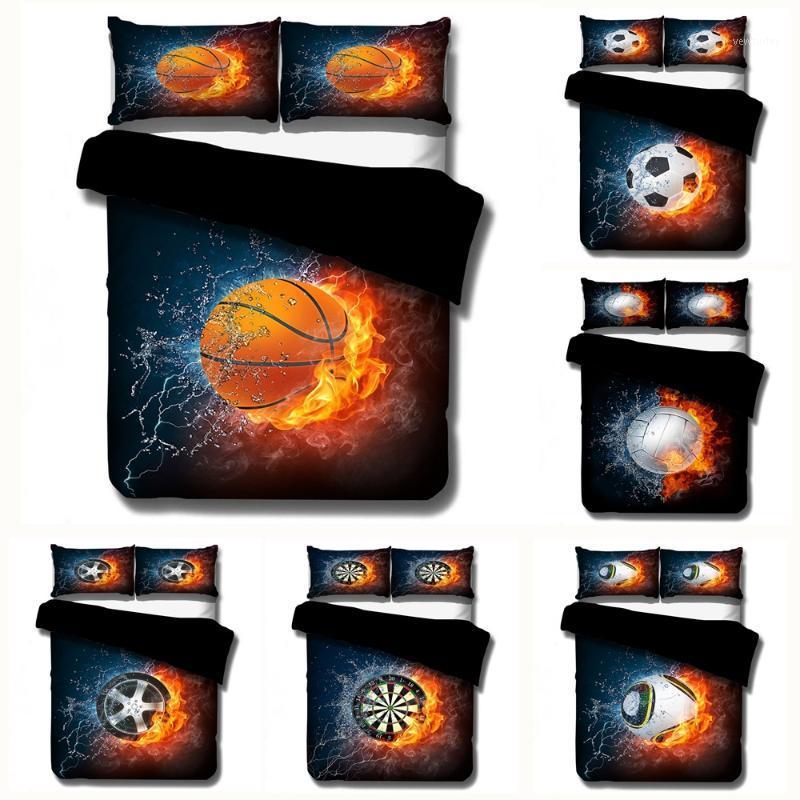

Home Textile 3D Printing Sport Basketball football Bedding Sets Duvet cover set Bedclothes kids Boy Gift Queen king size 2/3Pcs1, 01