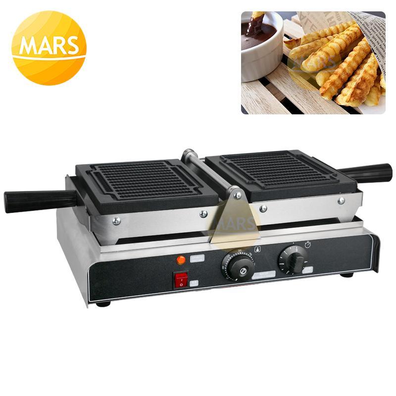 

Commercial Electric Waffle Sticks Maker Iron Non Stick Waffle Fries Pommes Waffeln Maker Belgian Cake Oven Machine1