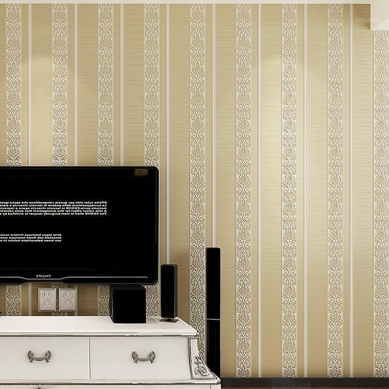 

3D embossed wallpaper modern minimalist vertical stripes wallpaper bedroom study environmental non-woven living room1