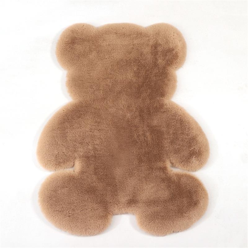 

Soft Plush Bear Carpet Indoor Modern Living room bedroom Rug Antiskid Soft Skid Floor Rug Bedroom Kids Faux Fluffy Carpets Mats1, Gray