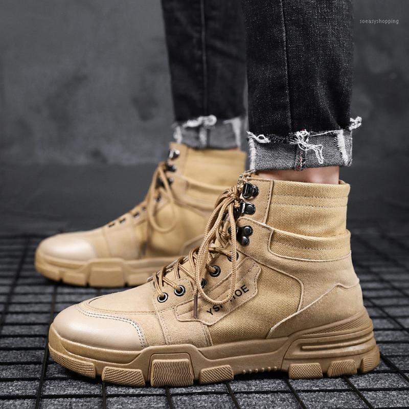 

Men's Ankle Boots Autumn Winter Fashion Retro Lace Up Casual Flats Shoes High Quality Canvas Boot Man Outdoor Motorcycle Boots1, Bg