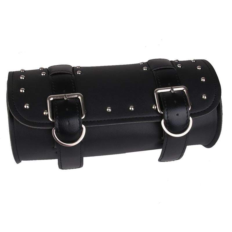 

Promotion! Motorcycle Black Synthetic Leather Tool Roll Bag Saddle Bag Storage For