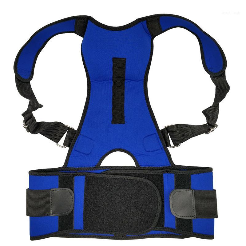 

Adjustable Back Posture Corrector Magnetic Therapy Posture Corrector Brace Magnetic Shoulder Back Brace Support Belt Comfortable1, Blue