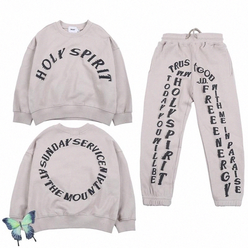 

Kanye West Holy Spirit Hoodies Sweatshirts Men Women Pullover Terry Sweatshirts Sunday Service Hooded #I63J, Black