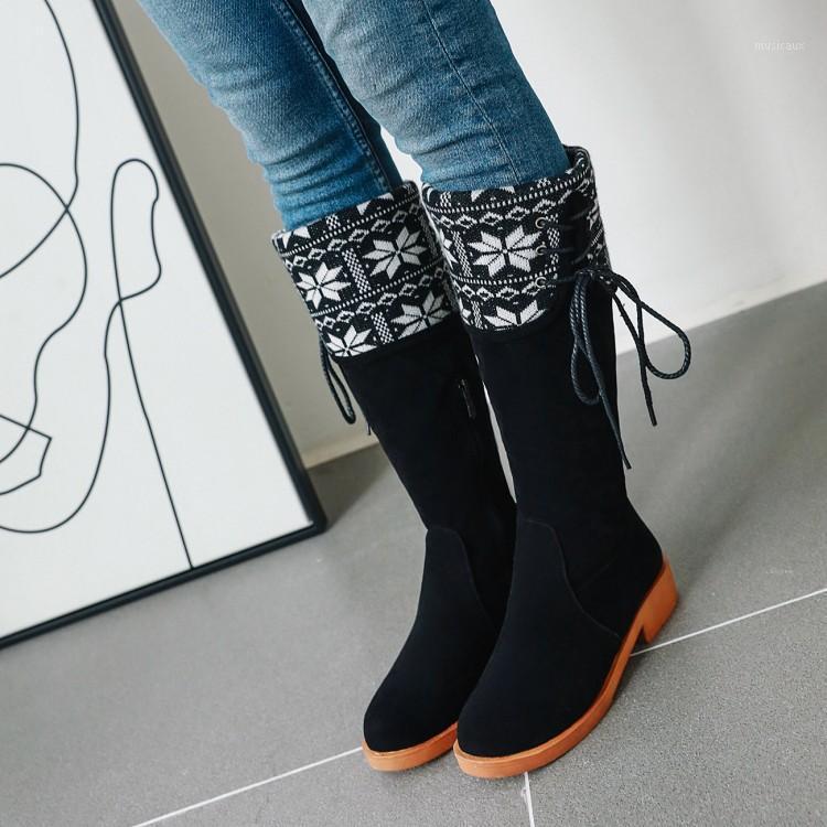

Hot Sale Knee High Boots Female Winter Boots Women Long Flat Flock Sexy Fashion Shoes Black 34--43 Riding1