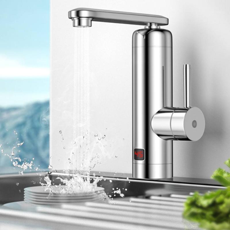 

Fast Heating Electric Hot Water Faucet 3 Seconds Temperature Digital Basin Faucet Tap 360 Rotation Kitchen Instant Water Heater1