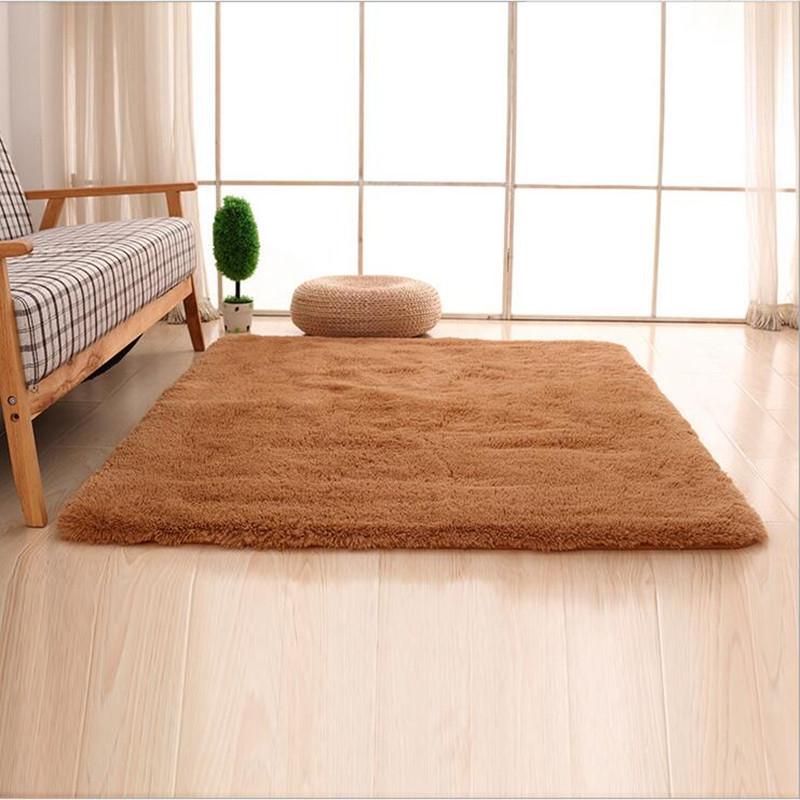 

2021 New Arrive 120cm*120cm Shaggy Carpet Custom Floor Mats Rugs and Carpets for Bedroom Living room, Red