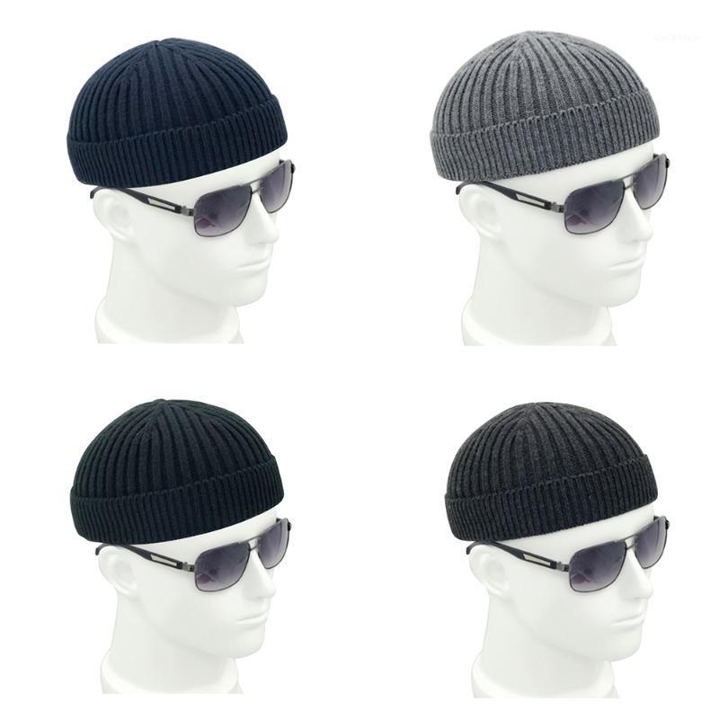 

Men Winter Knitted Skullcap Hat Women Solid Soft Wool Beanie Skull Cap Fashion Retro Navy Miki Warm Elastic Headwear Wholesale1