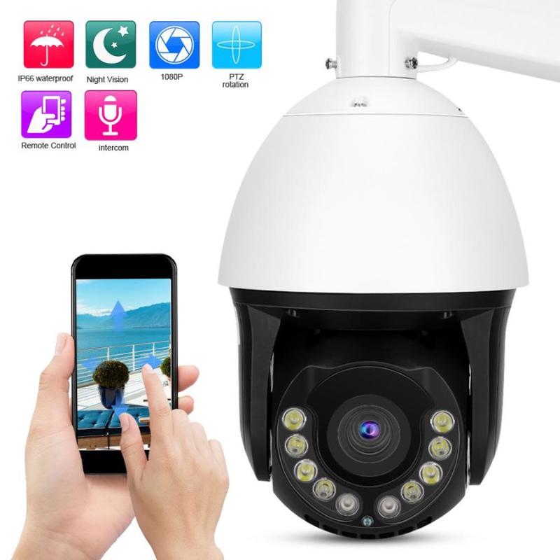 

security camera 1080P HD 30X Zoom PTZ IP Camera AI Humanoid Tracking Night Vision IP66 Cam 100-240V security HD