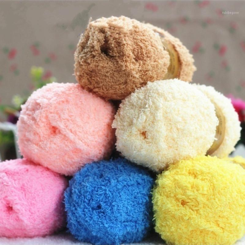 

Party Favor 1Pc=50g Small koala yarn towel line hat line scarf Woolen special knitting coral fleece yarn1