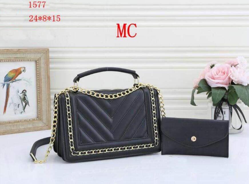 

high quality fashion women 2pcs/set cross body diagonal handbag fashion leather Crossbody bag women's Handbag Purse chain shoulder bag, Red