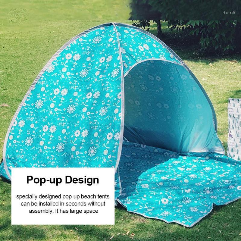 

Summer Outdoor Sun Shade Canopy Automatic up Portable Cabana Beach Tent Waterproof Anti UV Beach Tent Sun Shelter Easy Setup1
