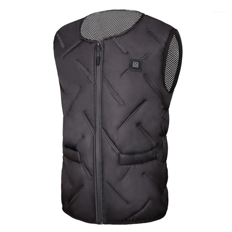

Men Women Lightweight Solid Camping Motorcycle USB Charging Heated Vest Adjustable Temperature For Winter Zipper Washable1, As pic