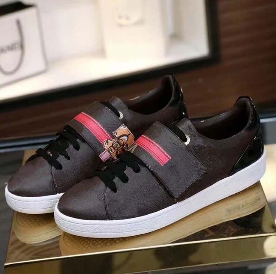 

Fashion Best Top Quality real leather Handmade Multicolor Gradient Technical sneakers women famous shoes Trainers 26, Black