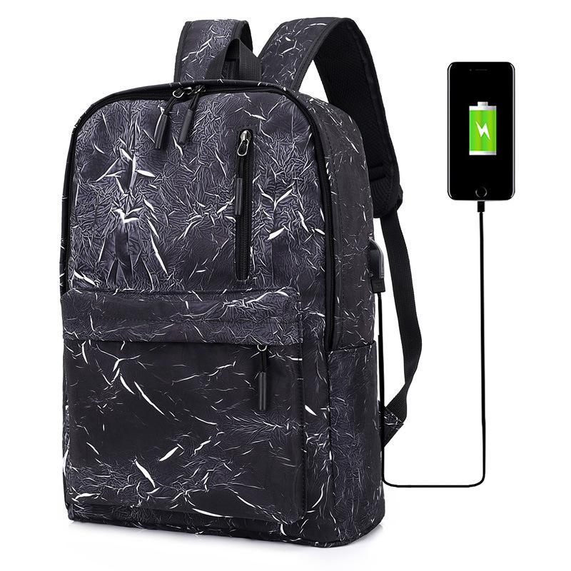 

New Business Simple Leisure Travel Computer Backpack High School Campus Large-Capacity School Bag, Black