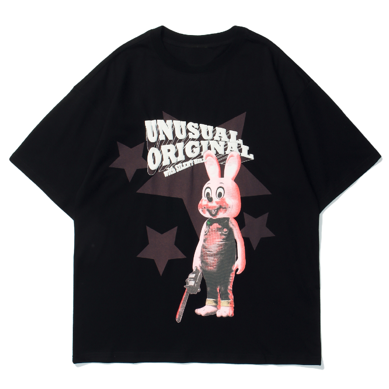 

New Hip Hop T-shirt Men Streetwear 2021 Summer Tops Tees Cotton Short Sleeve Shirts Cartoon Animal Star Print Harajuku Tshirts Black By94