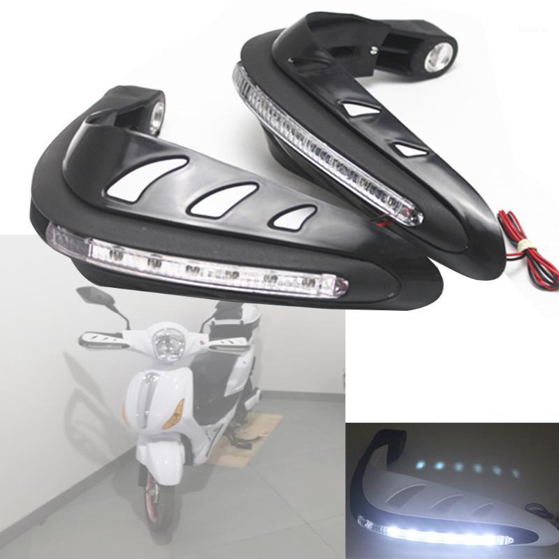 

1Pair Motorcycle Handlebar Hand Protector with LED Light Handguards LED Hand Guard Universal Guards Motor accessories1