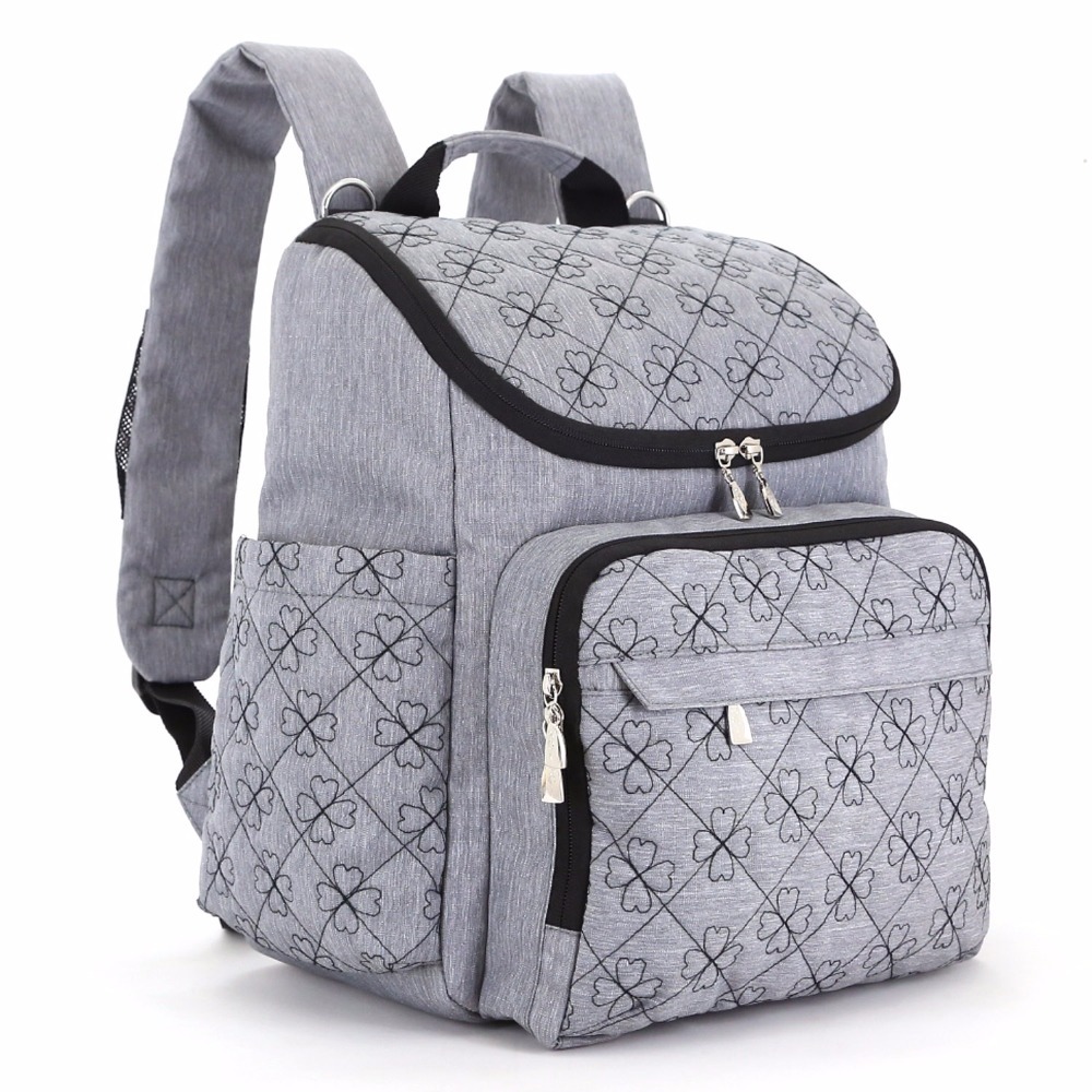 

Diaper Bag Fashion Mummy Maternity Nappy Bag Brand Baby Travel Backpack Diaper Organizer Nursing Bag For Baby Stroller C1008, Light grey