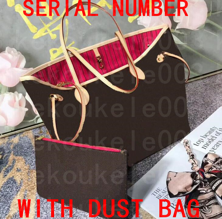 

2021 high quality leather bags handbags female package hand mother bill of lading shoulder women bag+Small wallet N51106 M40157, No bag