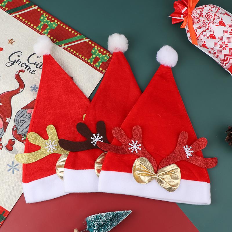 

New Year Plush Hat Christmas Party Home Decoration Items For Child & Adult Headwear Ornaments