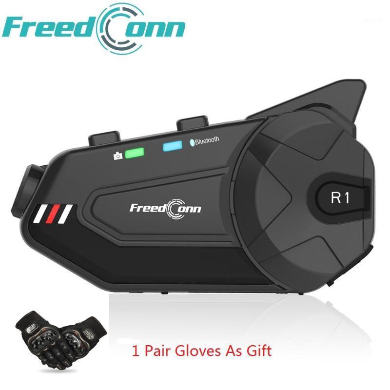 

1500m R1 Plus Motorcycle Bluetooth Helmet Intercom Interphone Group 6 Riders WIFI Sony HD Lens Can Capturing video+32GB1