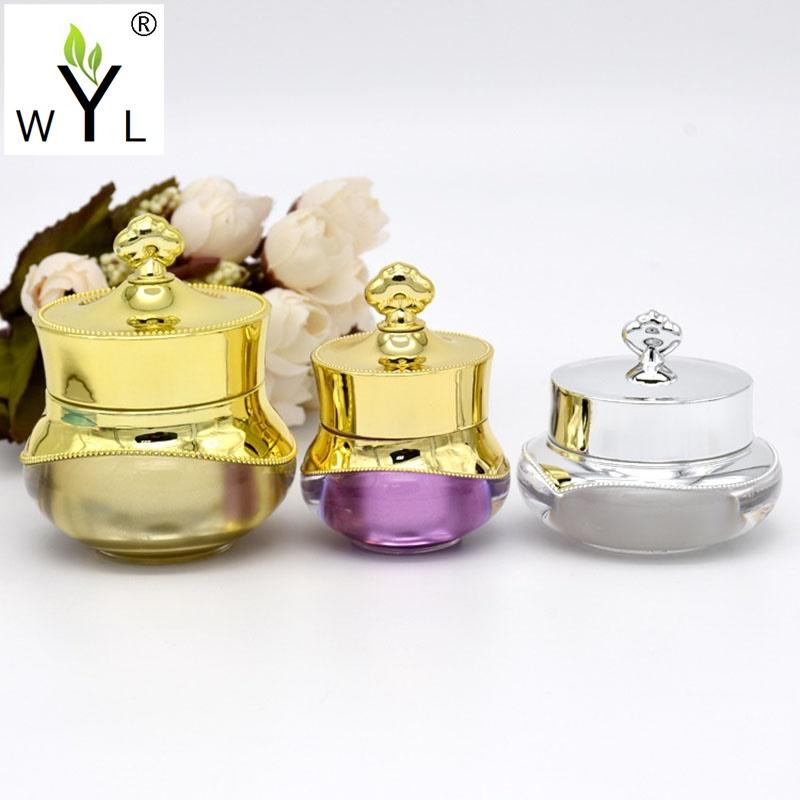 

5g 10g 15g Crown Shape Acrylic Refillable Bottles Empty Pot Bottles Makeup Jar Travel Face Cream Lotion Cosmetic Container