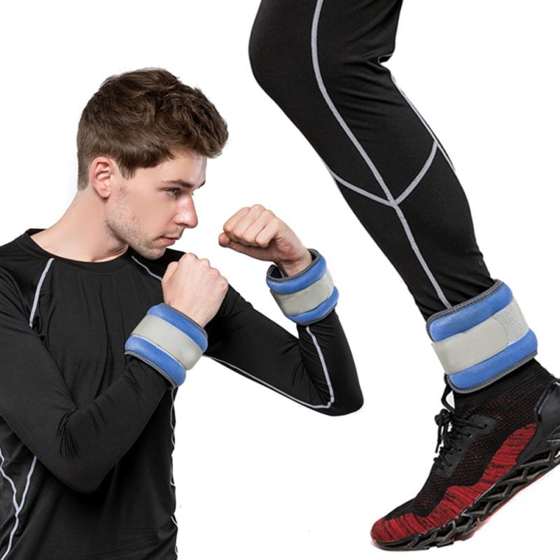 

1 Pair 0.5kg-1.5kg Adjustable Leg Ankle Wrist Sand Bag Weights Training Sandbag Wraps Strength Fitness Equipment