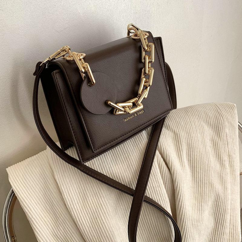 

Small PU Leather Crossbody Bags for Women 2021 New Luxury Chain Handbags and Purses Female Shoulder Messenger Bag 6879, Black