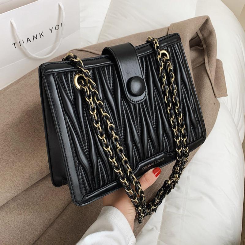 

Nigh Quality Handbags For Women 2021 Latest style Crossbody Bags For Leisure brand PU Leather All-match Popular Shoulder Bags, Black