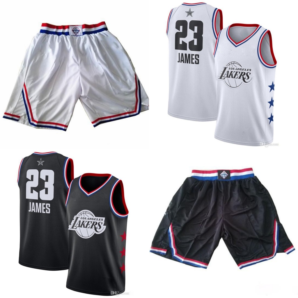 

Los Angeles Lakers Men LeBron James 2019 All-Star Jersey Basketball Short, Black