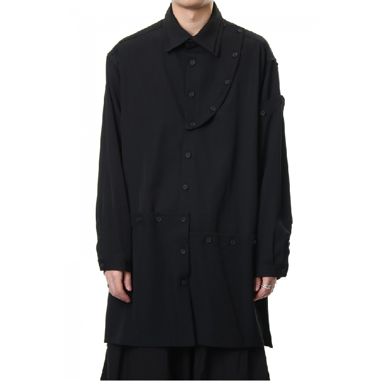 

2021 New S-6xl!! Home Style Men's Shirt Splicing Up Broken Ultra-dark Separation Department Loose. L02G, White