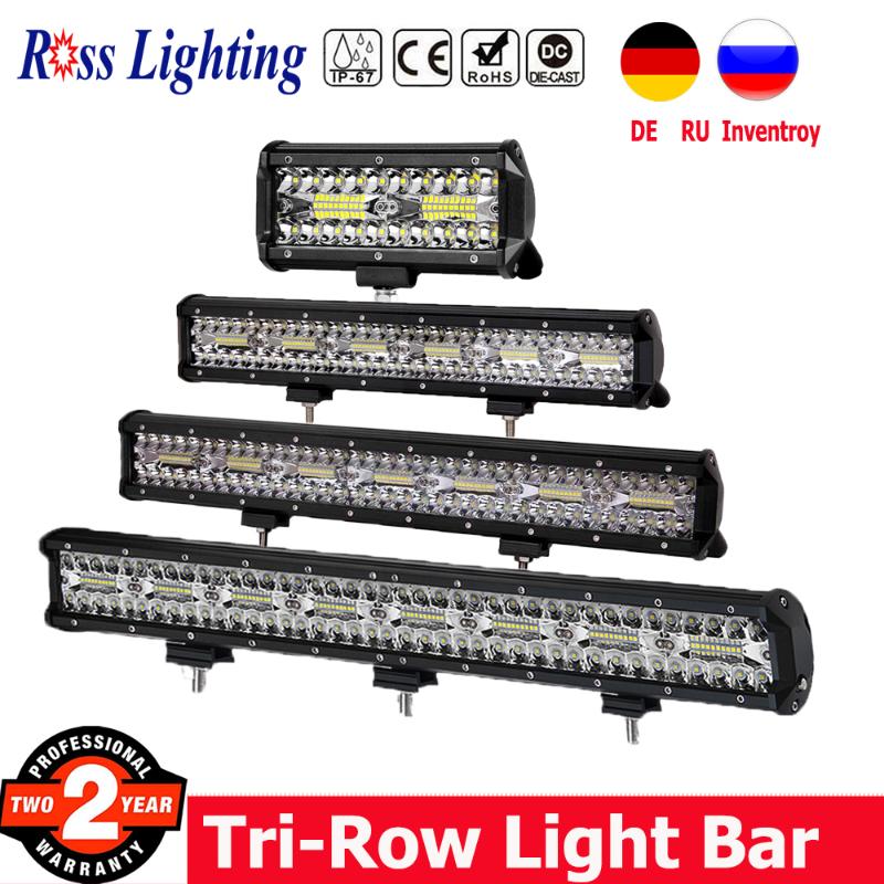 

3 Row Off Road Light Bar Combo 4" 7" 12" 20" 23"inch 180W 240W LED Bar Work Light for Truck Boat 4x4 Driving SUV 12V