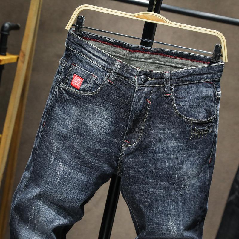 

Autumn Winter New Office Business Jeans Men Classic Casual Style Blue Stretch Straight-leg Denim Pants Male Brand Trousers,6505