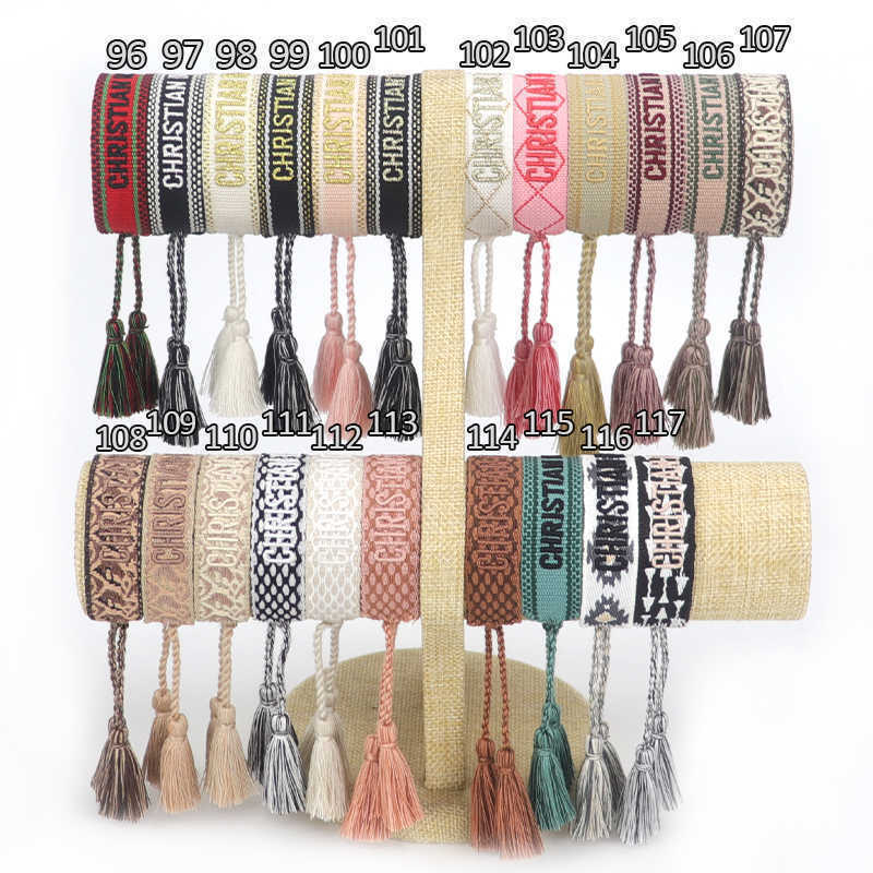 

Bracelets Adjustable Woven Friendship Bracelet for Women Men Vintage Braided s Embroidery Tassel Jewelry Wzng