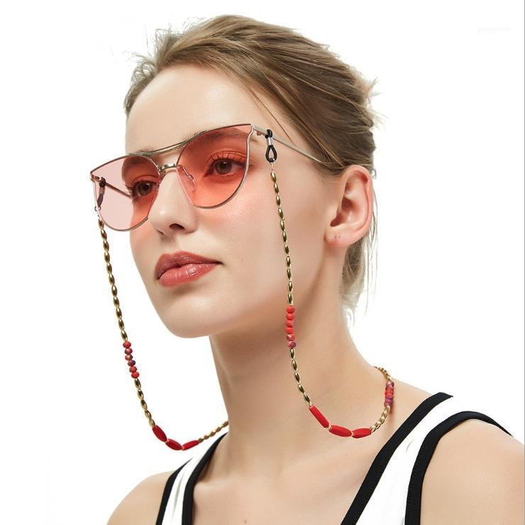 

Bohemia 4color Lock Block Bead Cords Reading Glasses Chain Fashion Women Sunglasses Accessories Lanyard Hold Straps1